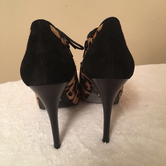 Leopard print platform heels - Picture 2 of 4